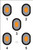 Action Target 530OC100 Bullseye Shooting Paper Targets 23"x35" 100Pk Multi-Color