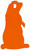 Champion Impact Steel Prairie Dog Rimfire Target Orange Individual with Center Hanging Hole