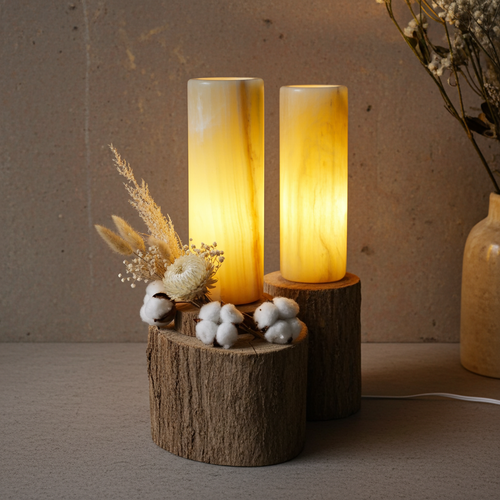 Stylish Honey Onyx desk lamp - 12 inch - Supreme quality