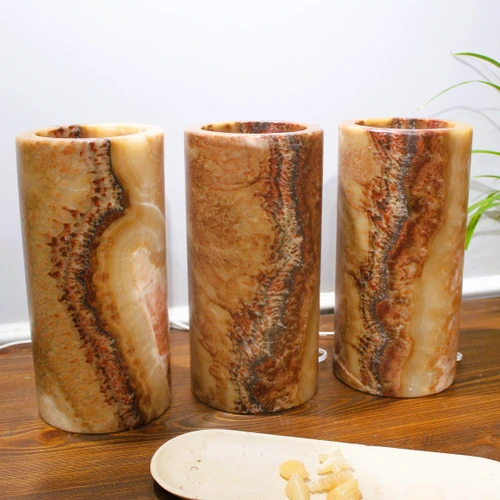 Deep Earth Onyx accent lamp, 12" - The Wonder of Nature