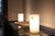 White Onyx Table Lamp - Distinctive Veins and Translucent Stone