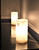 White Onyx Table Lamp - Distinctive Veins and Translucent Stone