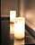 White Onyx Table Lamp - Distinctive Veins and Translucent Stone
