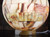 Bright Onyx globe lamp - Deep brown veins, 12" diameter