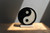 Yin-Yang Onyx desk lamp - inner peace, 8 inch diameter