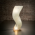 White Onyx Wave Floor Lamp, 51" - Modern Stone Sculpture White Onyx Wave Floor Lamp, 51" - Modern Stone Sculpture