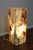 Onyx Table Lamp with Abstract, Cloudy Pattern in Golden Brown Tones, 16"
