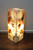 Onyx Table Lamp with Abstract, Cloudy Pattern in Golden Brown Tones, 16"