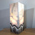 Hand-Carved Red Onyx Table Lamp | Natural Rose & Claret Veining, 16"