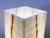 White Onyx desk lamp, 16" - Fine natural golden veins