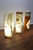 Rectangular Green Onyx table lamp, 14" - Stunning colors