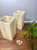Bright Square White Onyx Table Lamp, 6 x 12 inch - Modern Stone Light
