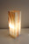 Cream-white Alabaster table lamp, 16" & 12" - Beautiful fine golden veins