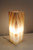 Cream-white Alabaster table lamp, 16" & 12" - Beautiful fine golden veins