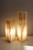 Cream-white Alabaster table lamp, 16" & 12" - Beautiful fine golden veins