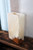 White Onyx table lamp with brown abstract pattern, 14"