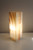 Cream-white Onyx table lamp, 12" - Beautiful golden veins