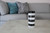 Cylindrical Black and White Onyx Stone Vase, 8"