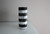 Cylindrical Black and White Onyx Stone Vase, 8"