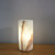 White Onyx Table Lamp with Golden-Brown Natural Veins – Handcrafted Stone Lighting (6" × 12")