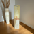 Off-White Onyx Floor Lamp, 36" - Natural Stone Pedestal, Statement Home Decor