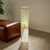 Off-White Onyx Floor Lamp, 36" - Natural Stone Pedestal, Statement Home Decor