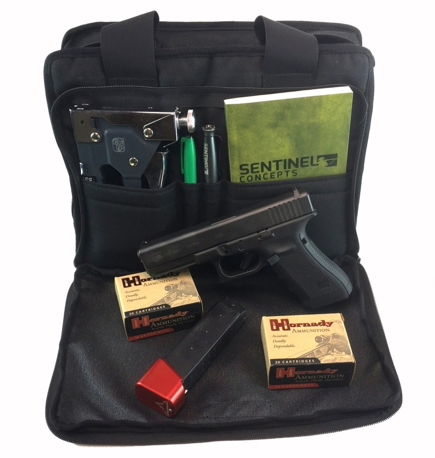 Blaster Bag Pro, All in One Range Bag for 2 Pistols ,Sentinel