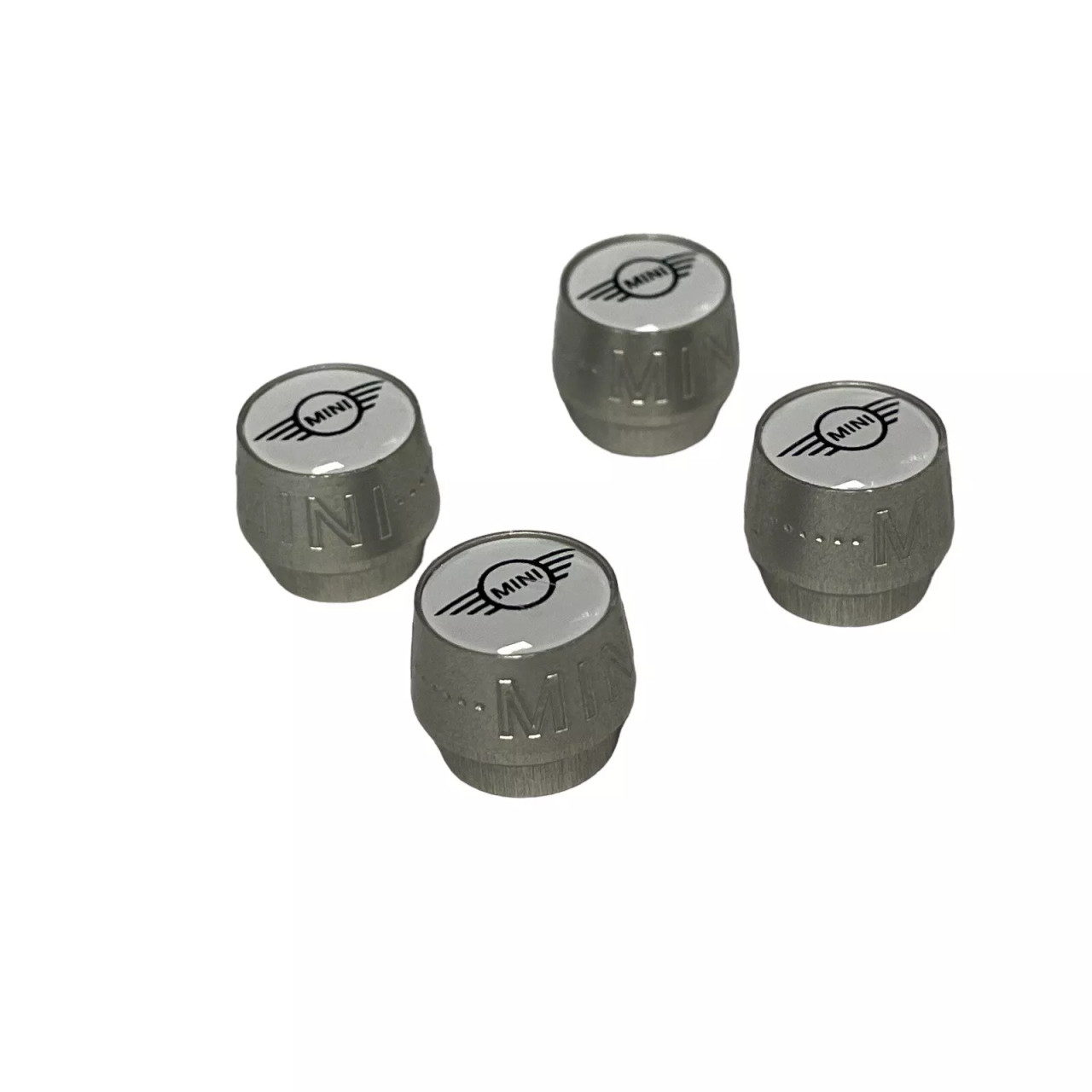 Machined Aluminum MINI Logo Tire Valve Stem Caps - Way Motor Works