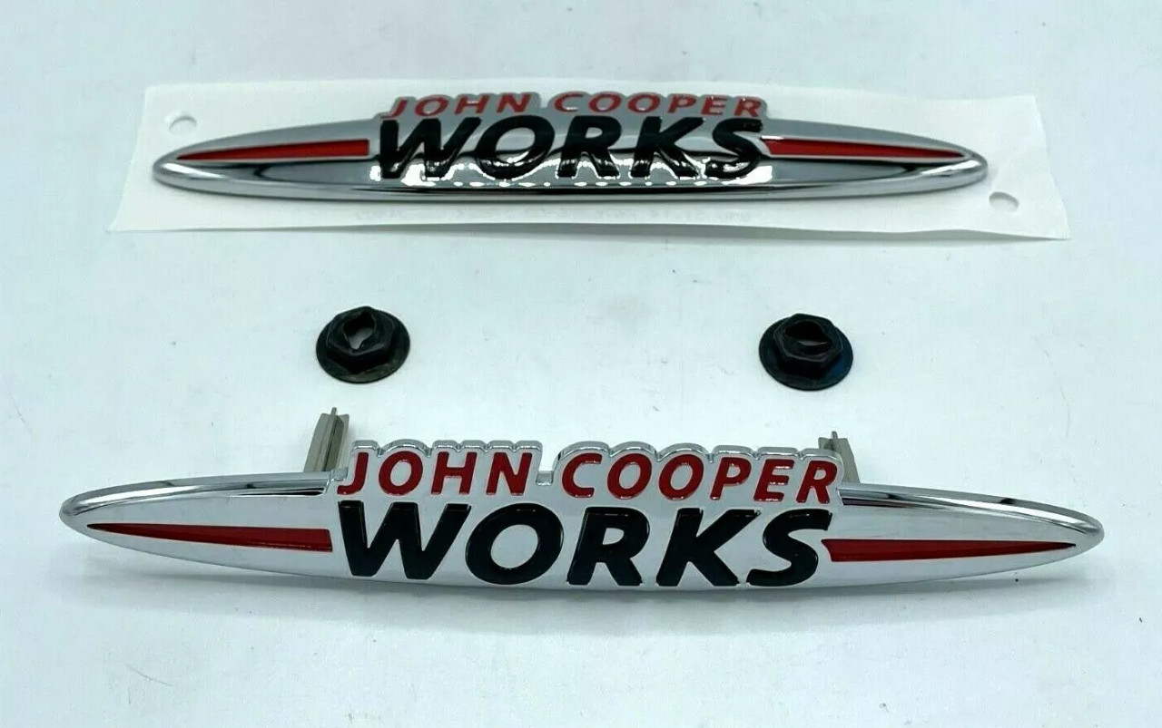 MINI John Cooper Works Front and Rear Badge Set R55 R56 R57 R58