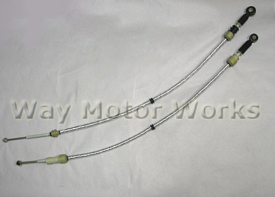 25117531708 25117531707 R53 MINI Cooper S early white shifter box housing shift cable pair set
