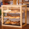 YOUBI Wooden display rack with perforated plate Clear