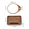 SHESAY Round Table Mirror with Wooden Tray