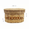 SHESAY Washable Oval Basket with Lid
