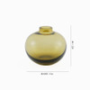 SHESAY Cute Rounded Small Glass Flower Vase 