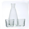 SHESAY Crown Glass Sake Bottle and Sake Cups Set
