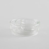 SHESAY Crown Glass Stackable Condiment Plate Set of 3
