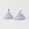 SHESAY Layered Linen Cone Holder, Set of 2