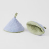 SHESAY Layered Linen Cone Holder, Set of 2