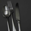 SHESAY Frosted Stainless Steel Leaf Dinner Fork