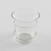 SHESAY Crown Glass Flower Pot with Plate, Tapered