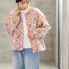 SHESAY Block Print Quilted Jacket Poppy