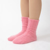 SHESAY Fluffy Mohair Ribbed Knit Socks