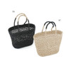 SHESAY Abaca bag with Two-tone Handles