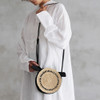 SHESAY Openwork Seagrass Circle Shoulder Bag