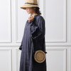 SHESAY Openwork Seagrass Circle Shoulder Bag