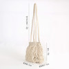 SHESAY Macrame Bag with Flowing Fringe