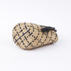 SHESAY Checkered Woven Seagrass Cylinder Bag