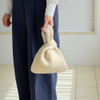 SHESAY Ribbon Yarn Cross Handle Bag