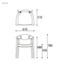 BRIDGE ARM CHAIR NA Fabric