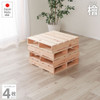 BEDOROSHI 2-743 Hinoki Pallet Bed Half